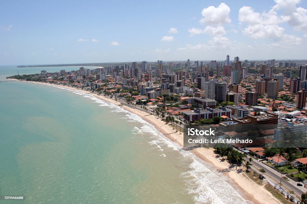 brazil Aerial view of beach in Joao Pessoa city, state of Paraiba, Brazil João Pessoa Stock Photo