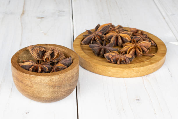 istock Badian star anise on grey wood 1211446778
