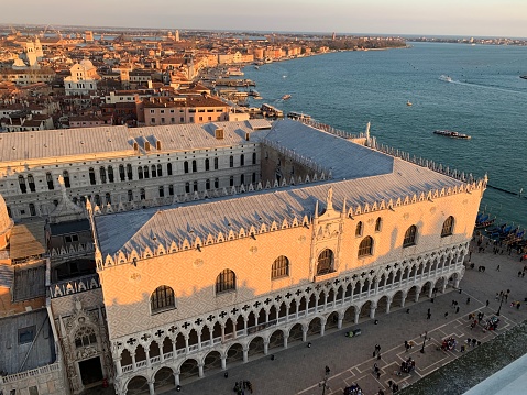 View of the Doge's Palace of Venice from the Campanile tore