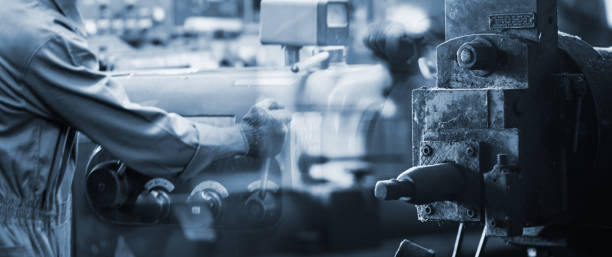 istock Industrial concept for background. workers are working with the machine. Industrial equipment Determined And pay attention to the work being done. 1211450982