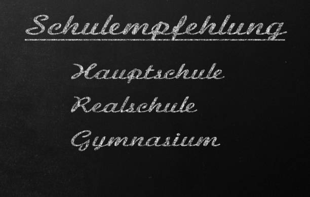 istock Black board  Recommendation for each student's further education Main, Middle and Grammar School german 