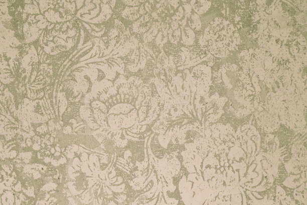 istock Old floral wallpaper grunge backround 1211454654