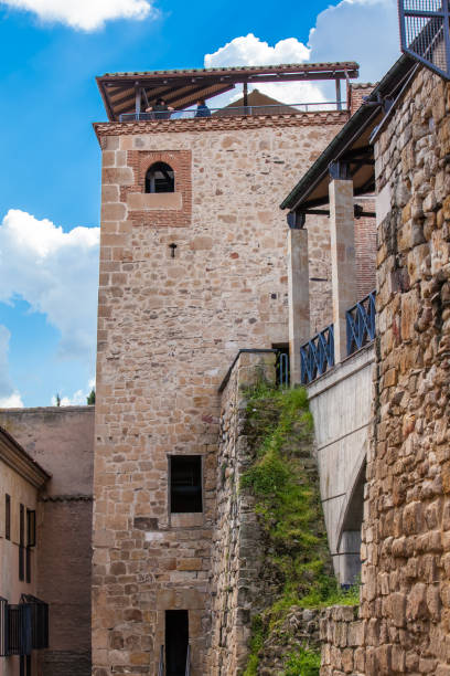 살라망카 도심에 15세기에 지어진 마르케스 드 빌레나의 역사적인 탑 - marquis 뉴스 사진 이미지