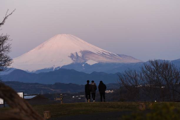 istock Mt.Fuji dyed sunrise red 1211456853