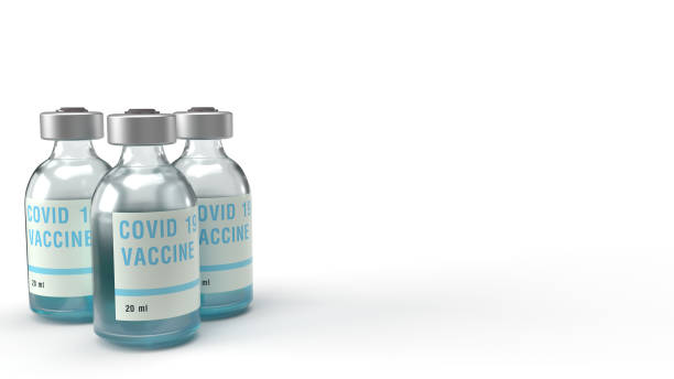 istock covid 19 vaccine 3d rendering for medicine content. 1211464410