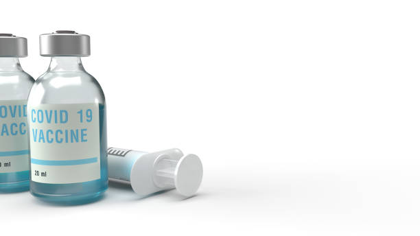 istock covid 19 vaccine 3d rendering for medicine content. 1211464420