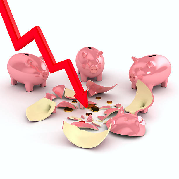 istock Crushed piggy bank over white 121146544