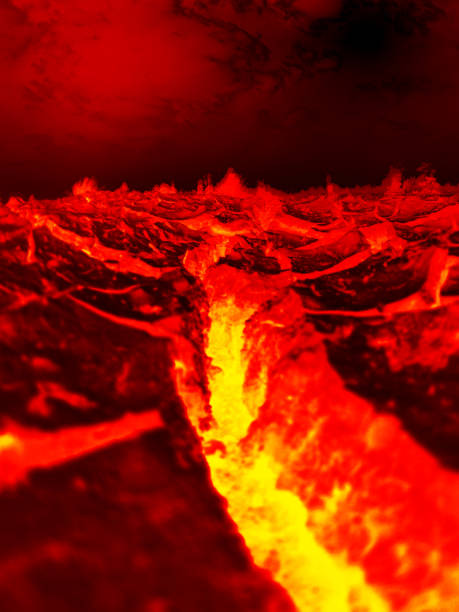 istock Lush lava. red lava texture background 1211470269