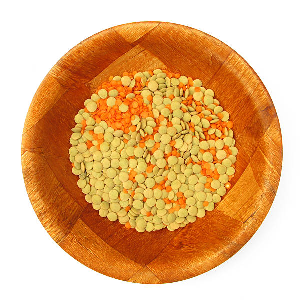 Lentils daal pulse in wooden dish