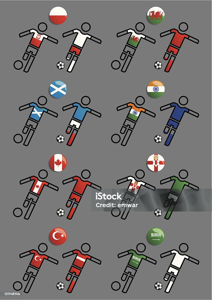 Ikony piłki nożnej - Grafika wektorowa royalty-free (Arabia Saudyjska)