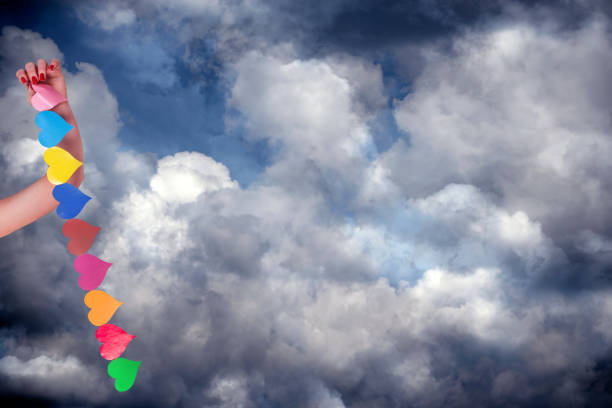 istock Colorful love and peace from heaven 1211481645