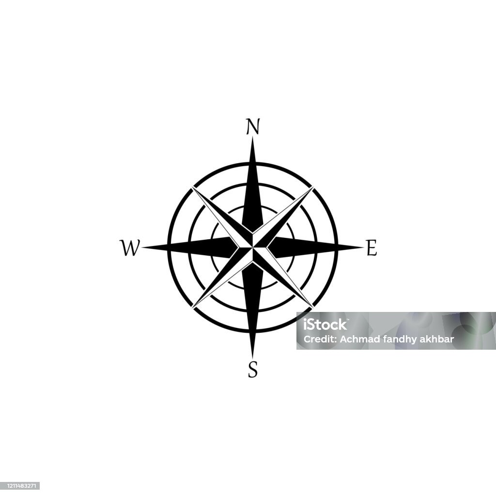 Compass Vector Pdf Compass Vector Image Template Stock Illustration - Download Image Now ...