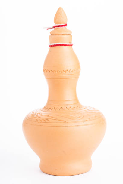 Labu Sayong isolated against white. This malay potteries is used to store water