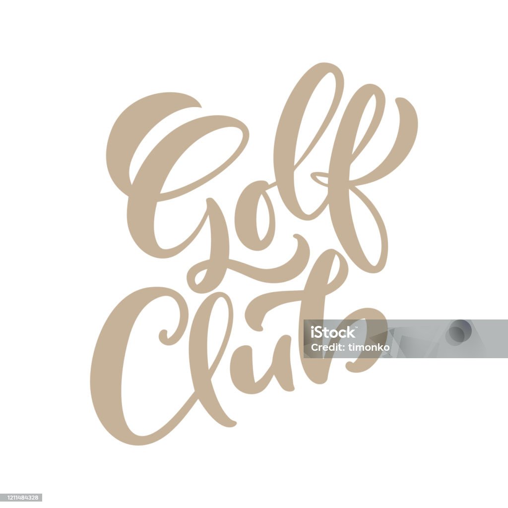 Valley Golf Lettering Golf Club Vector Calligraphy Lettering Text Templates In Vintage Style ...