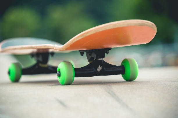 istock Skateboard on skatepark ready for riding 1211485335