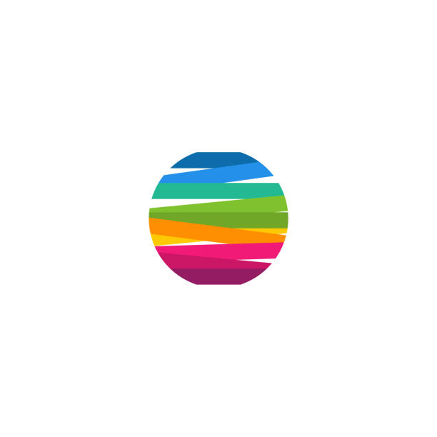Modern Colorful Circle Logo template designs vector illustration, Colorful Ball Logo Modern Colorful Circle Logo template designs vector illustration, Colorful Ball Logo rainbow icons stock illustrations
