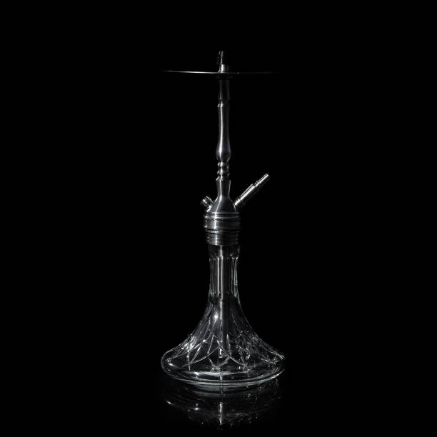 istock part of the hookah, modern design, on a black background. 1211493511