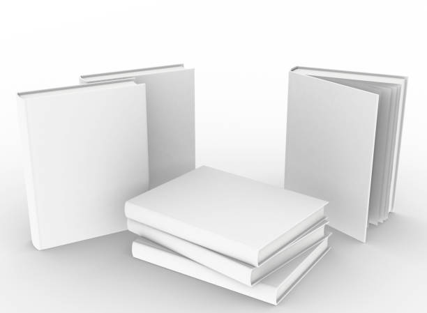 modelo mockup livro vazio definir fundo branco - book store paperback stack - fotografias e filmes do acervo