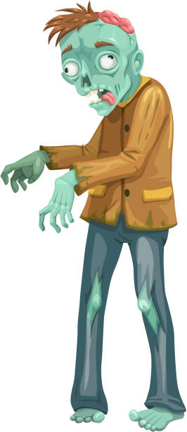 ilustrações, clipart, desenhos animados e ícones de ícone de walking dead, zumbi e halloween - spooky human face zombie horror