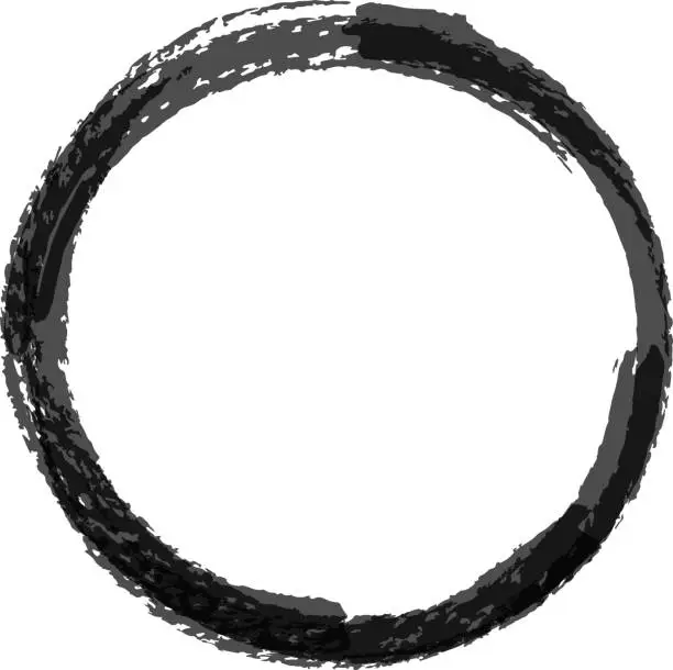 Vector illustration of black paint circle