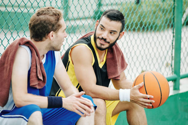 istock Talking basketball players 1211503533