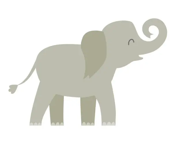 Vector illustration of Elephant vector illustration. Sri Lanka asian happy elefant.