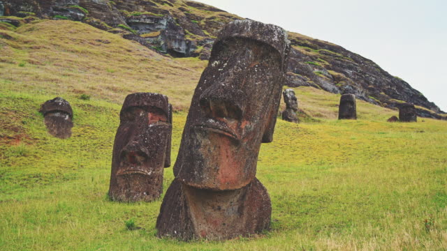 Easter Island Rapa Nui Moai Rano Raraku 4K Video Chile
