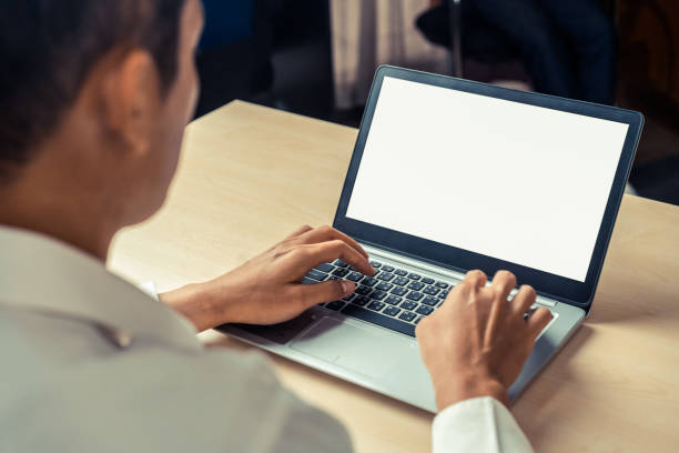istock Business person worker uses a laptop computer. 1211504720