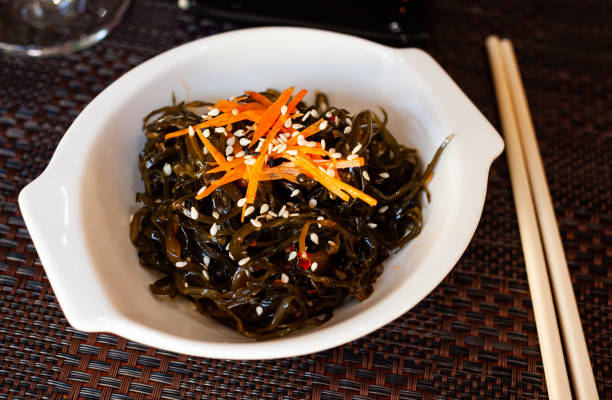 istock Appetizing seaweed salad. Japanese cuisine 1211505805