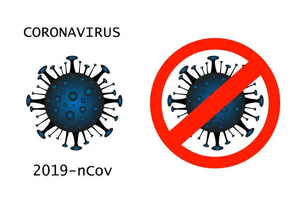 Vector illustration of Coronavirus cell ,China pathogen respiratory coronavirus ,asian fluin a world. China battles Coronavirus outbreak.