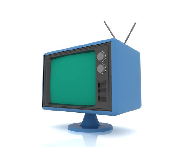 istock Retro vintage tv on white background. 1211508616