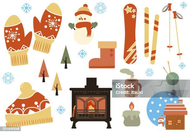 Winter Item Miscellaneous Goods Illustration Material Stock Illustration - Download Image Now