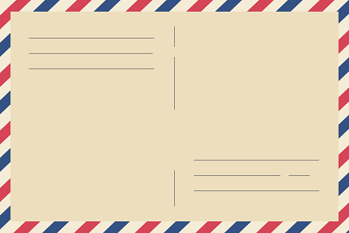 Postal Script Background Postal Background Inserts For The Letter Vector Illustration Stock ...