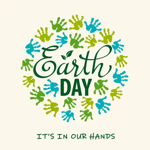 Vector illustration of Earth Is In Our Hands