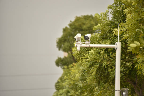 istock Surveillance camera in the park. 1211524063