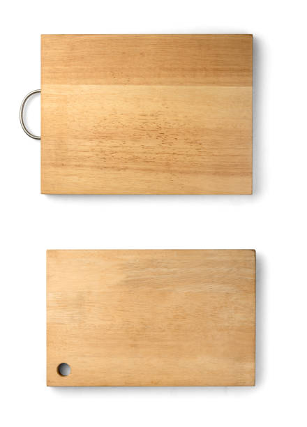 istock Wooden cutting board isolated on a white background with clipping path 1211524318