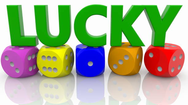 istock Colorful Dices with Lucky concept 1211526878