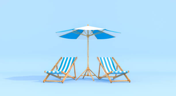 sedie a sdraio - chair beach chaise longue isolated foto e immagini stock