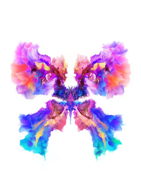 фантастические окрашены бабочка - spring abstract insect dreams stock illustrations