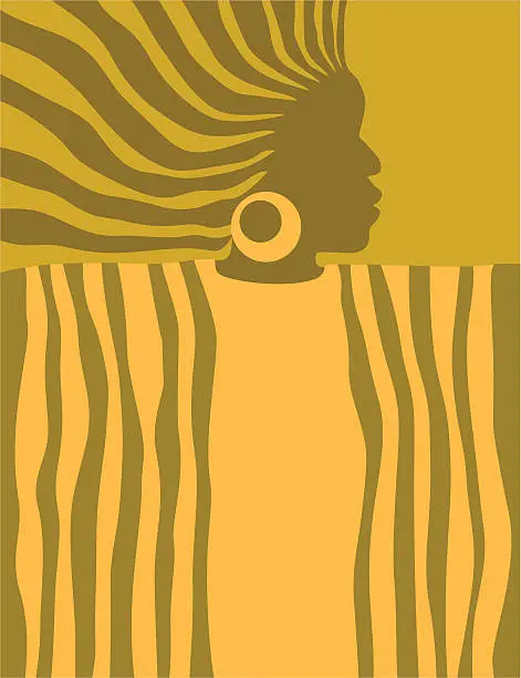 Vector illustration of Stylized African Woman