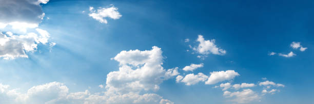 istock Panorama sky with cloud on a sunny day. Beautiful cirrus cloud. 1211531924
