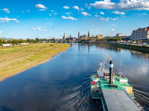 Steamer on the Elbe in Dresden East Germany