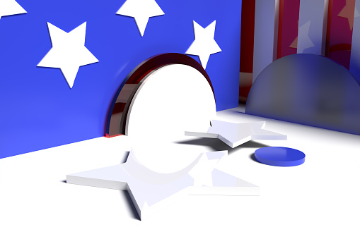 The 3D rendering USA theme background.