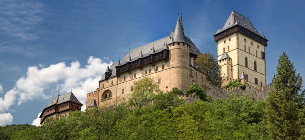 istock panoramic view of castle Karlstejn, Czech Republic 121154692