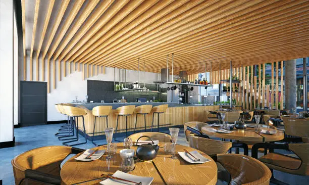 Photo of modern restaurant interior design