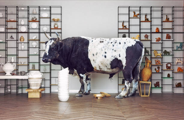 istock bull in a China shop. 1211548704