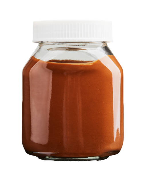 istock Blank chocolate cream bottle isolated on white background with clipping path.  180 g 1211549070