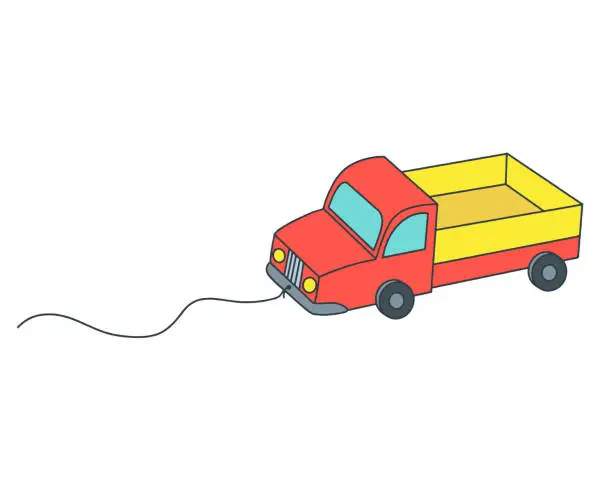 Vector illustration of Toy truck