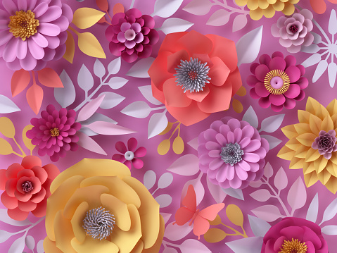 Renderizado 3d Fondo De Pantalla Botánico Abstracto Coloridas Flores De Papel Aisladas Sobre Fondo Rosa Decoración Festiva Del Día De La Madre Decoración De Pared Floral Hecha A Mano Femenina Foto de Renderizado 3d Fondo De Pantalla Botánico Abstracto Coloridas Flores De Papel Aisladas Sobre Fondo Rosa Decoración Festiva Del Día De La Madre Decoración De Pared Floral Hecha A Mano Femenina Foto de