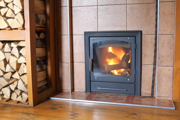 istock Fireplace in the rural house. 1211553942